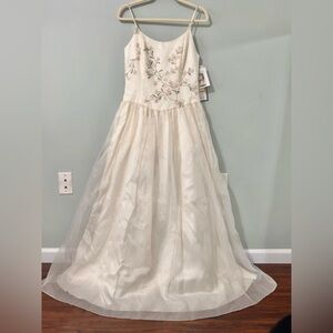 NWT Vintage 1990s Jessica McClintock Wedding Formal Gown Ivory Women’s Dress 8